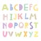 Cute scandinavian alphabet clipart set