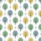 Cute scandinavian style decorative trees seamless pattern.