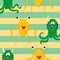 cute scary baby heroes pattern, design for kids