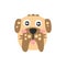 Cute schnauzer dog head, funny cartoon animal character, adorable domestic pet vector illustration