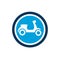 Cute Scooter Icon, Editable Vector Logo