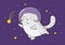 Cute scottishfold cat astronaut on starry space