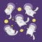 Cute scottishfold cats astronauts