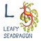 Cute Sea Animal Alphabet Series. L is for Leafy seadragon.