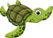 Cute sea turtle cartoon