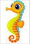 Cute seahorse cartoon
