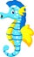 Cute seahorse cartoon