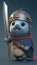 Cute Seal Animal Warrior 3D Game Model | Generative AI