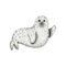 Cute seal-watercolor illustration isolated on white background