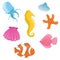 Cute sealife icons