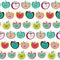 Cute seamless apple pattern