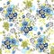 Cute seamless floral pattern. Hand drawn stylized little flower seamless pattern. Colorful background for fabric, textile