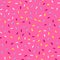 Cute seamless pattern with bright donut glaze.