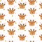 Cute seamless pattern for children with funny deers. Smile characters