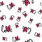 Cute seamless pattern. Color romantic background. Illustration with lips. Valentines day theme.