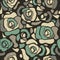 Cute seamless pattern with decorative roses