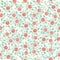 Cute seamless pattern with decorative roses and leaves