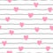 Cute seamless pattern. Girl background with pink heart and stripes. Repeated kid cartoon texture. Repeating hand drawn baby patern