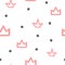 Cute seamless pattern for girls. Repeated crowns and circles.