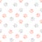 Cute seamless pattern with paw prints. Animal background.