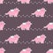 Cute seamless pattern with pretty kittens.