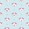 Cute seamless pattern with pretty puppies. Kids cartoon vector background. Pastel Colors.