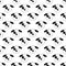 Cute seamless pattern with puppies in doodle style. Hand drawn Black white vector dogs background for fabric, posters, kids