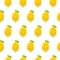 Cute seamless pattern with smiley Lemons in cartoon style. Cute and funny texture for kids. Lovely background with Lemon