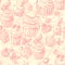 Cute seamless pattern sweet Cake