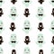 Cute seamless pattern wirh cactus characters. Childish texture for fabric, textile.Vector Illustration
