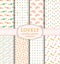 Cute seamless patterns. Vector set.