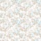 Cute seamless texture with lovely unicorns and flowers