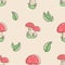 cute seamless vector mushroom patttern
