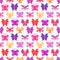 Cute seamless vector pattern of colorful butterfly