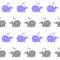 Cute Seamless Whale Pattern Vector