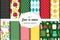 Cute set of Back to School childish seamless patterns