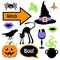 Cute set of Halloween witch photo booth props - Grab a prop and strike a pose