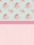 Cute shabby chic background with roses and polka dots