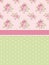 Cute shabby chic background with roses and polka dots