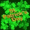Cute shamrock background for holiday in illustration