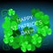 Cute shamrock with lettering for st patricks day