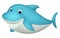 Cute shark cartoon character