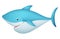 Cute shark cartoon character