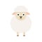 Cute sheep character. Cartoon farm animal. Vector illsutration