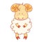 Cute sheep character of chinese new year symbol