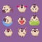 Cute Sheep Chatacter Emotions Collection