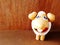 Cute sheep clay dolls for decorating garden