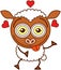 Cute sheep felling madly in love