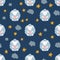 Cute sheep. Star and cloud. Nursery seamless pattern. Vector kids illustration