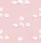 Cute sheeps jumping with the fence seamless pattern